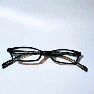 Takeo Kikuchi Vintage Unisex Black Rectangular Eyeglasses Frames TK 417